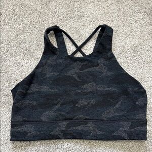Women's Vuori Black Blue Camo Sports Bra size Small